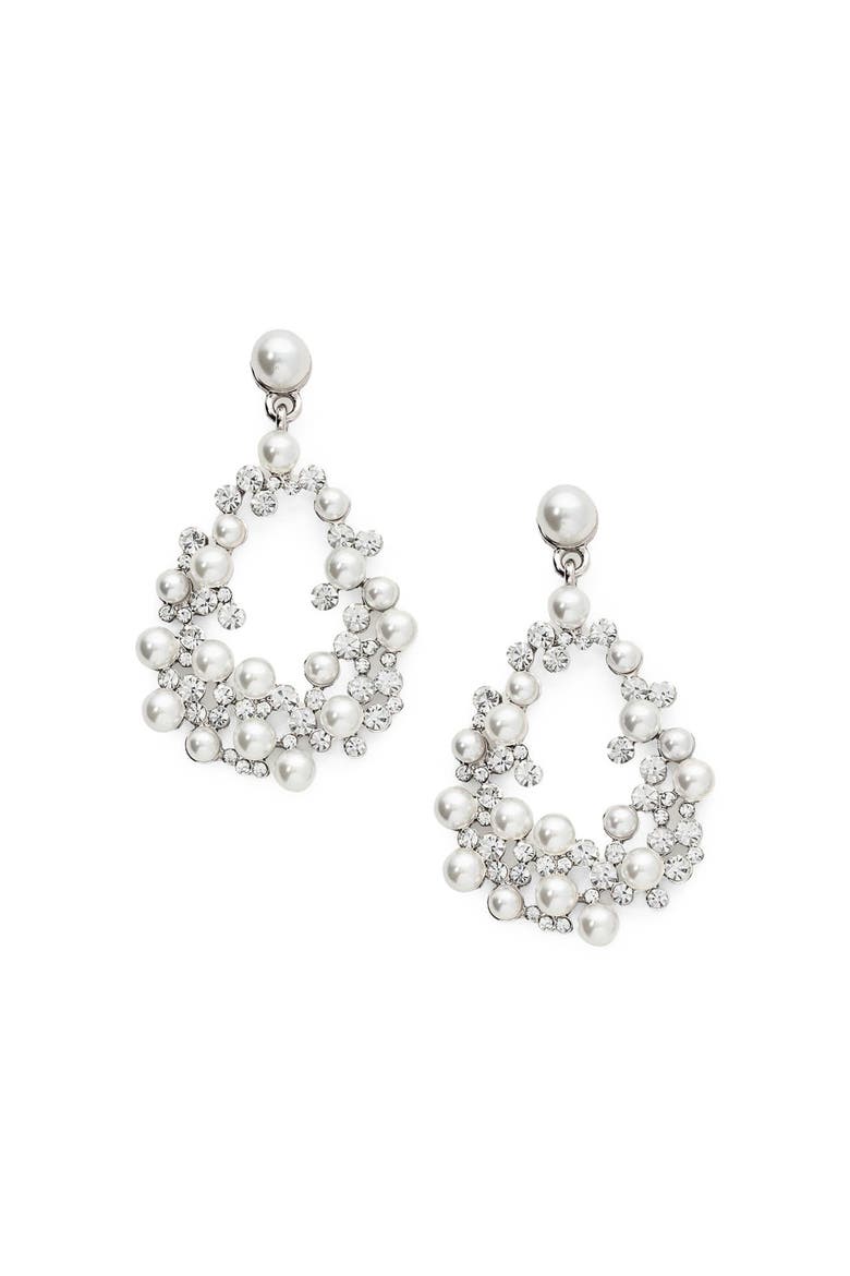 Avery Earrings, Main, color, Silver
