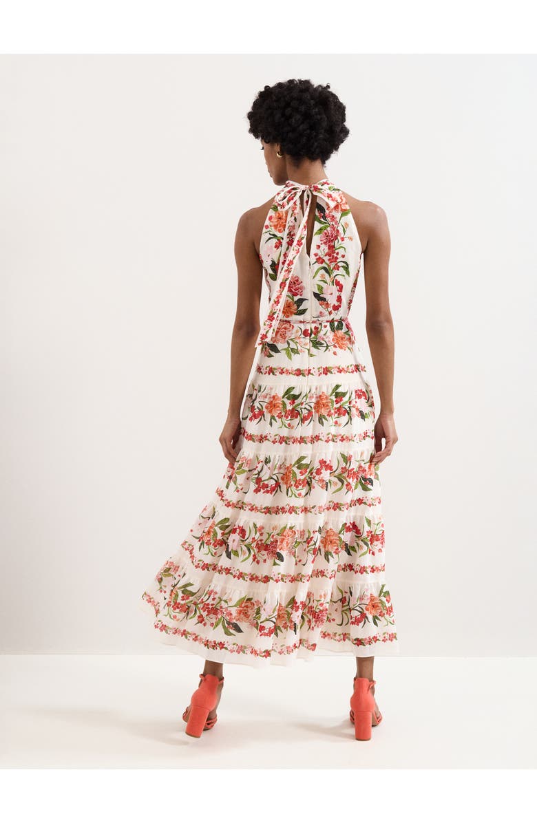Phase Eight Nita Halter Neck Floral Dress, Alternate, color, Cream