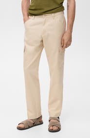 MANGO Cotton Blend Cargo Pants