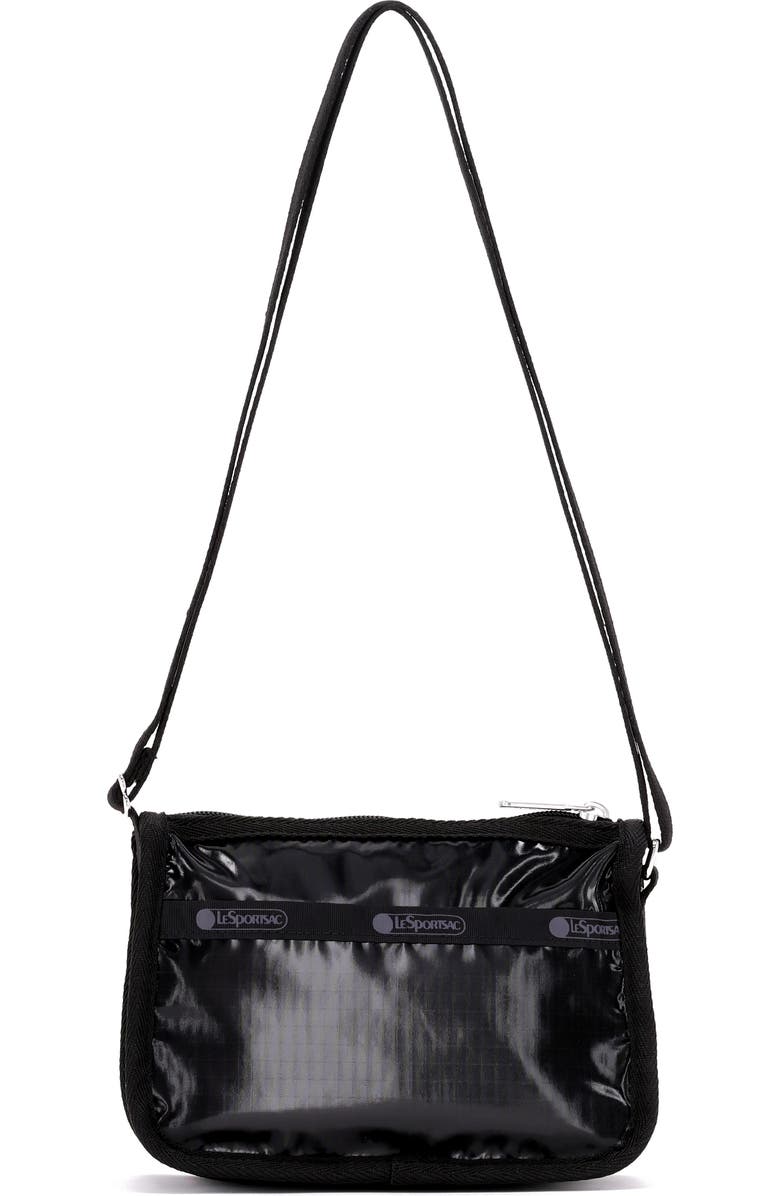 LeSportsac Mini Shine Classic Hobo Bag, Alternate, color, Black Shine