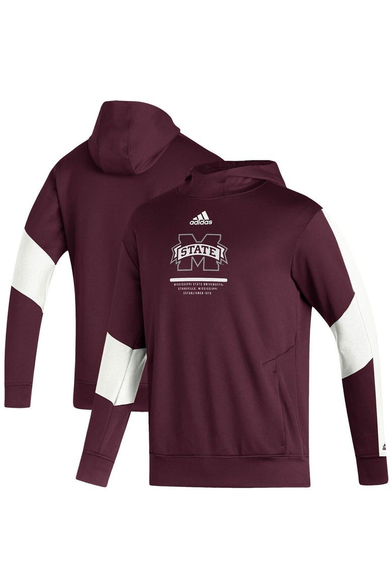 Men's adidas Maroon Mississippi State Bulldogs 2021 Sideline AEROREADY Hoodie, Main, color, MAROON