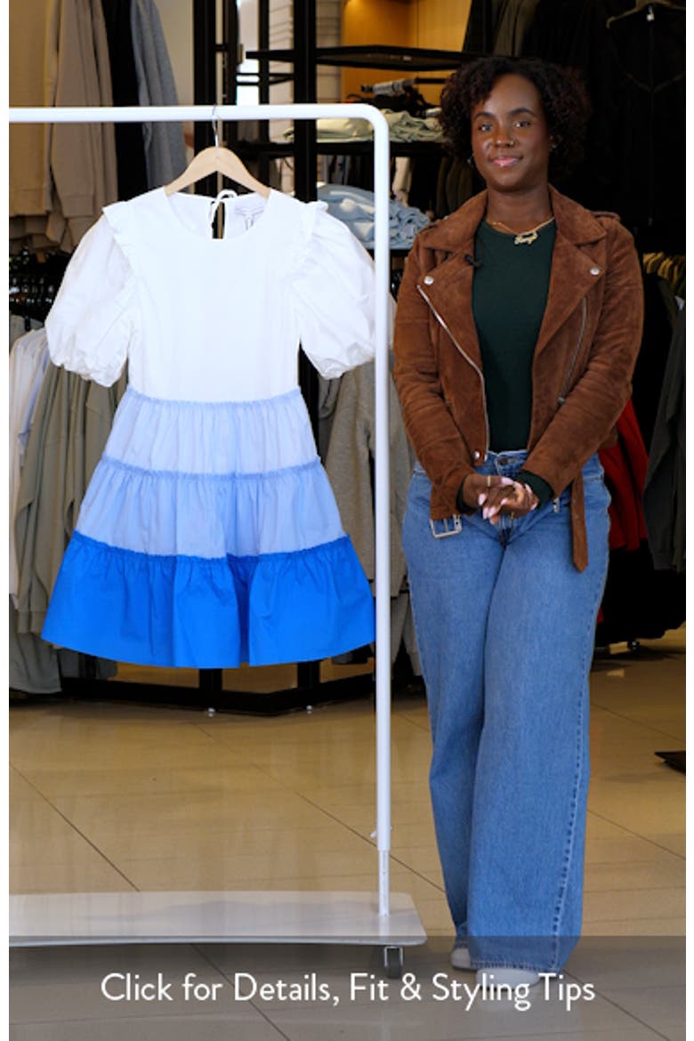 Colorblock Puff Sleeve Minidress video