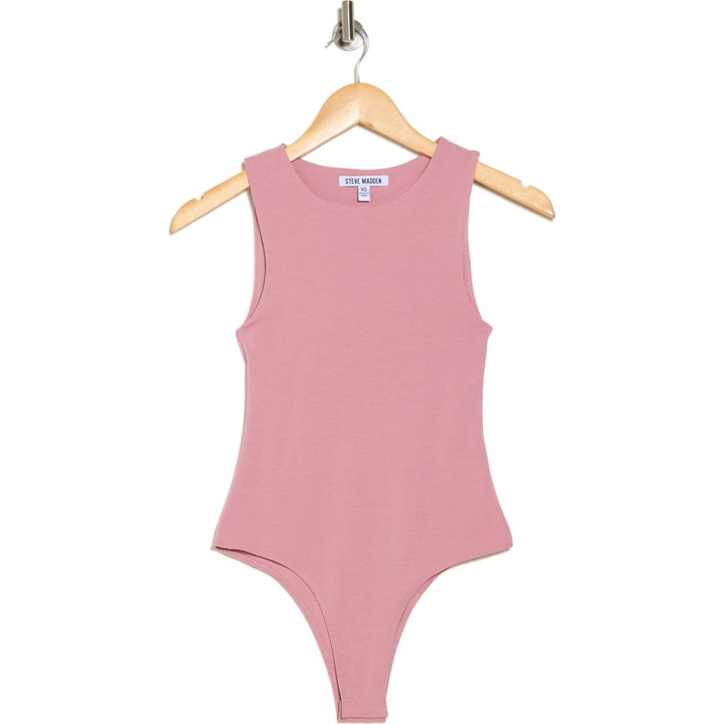 Steve Madden Sleeveless Bodysuit In Misty Rose