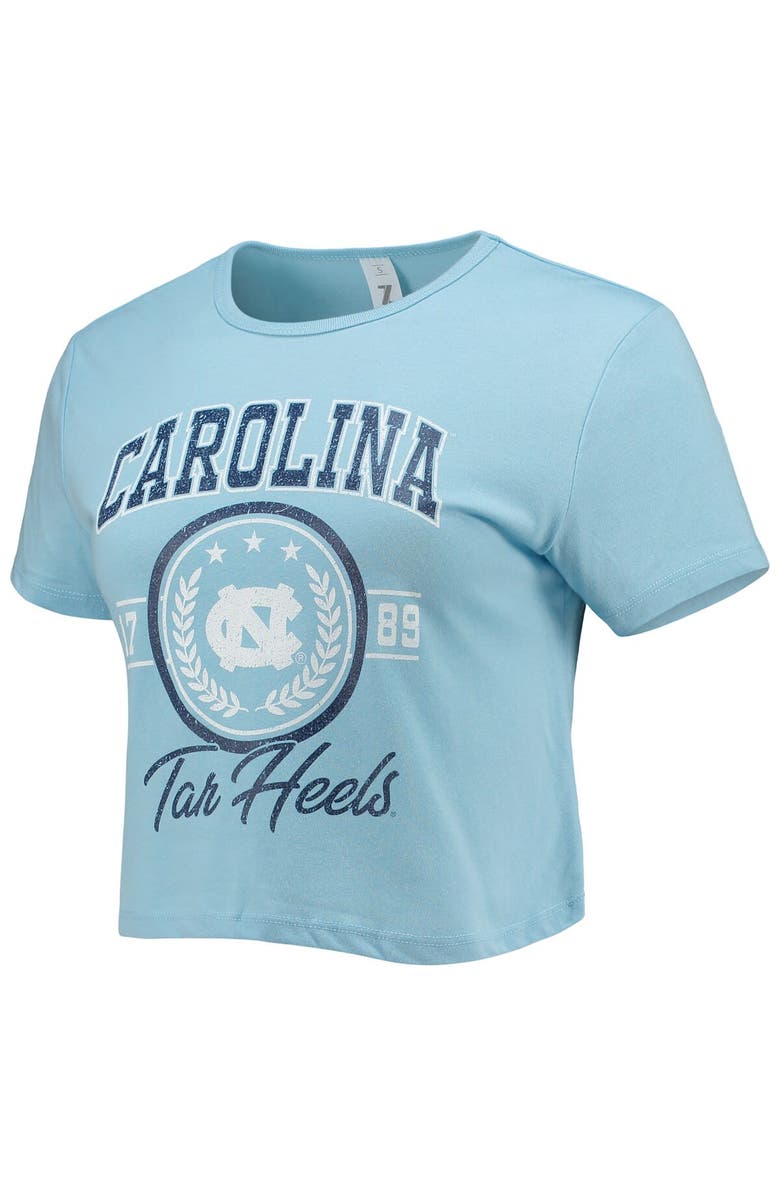 ZOOZATZ Women's ZooZatz Carolina Blue North Carolina Tar Heels Core Laurels Cropped T-Shirt, Alternate, color,