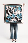 Frances Valentine Abstract Meadow Silk Square Scarf