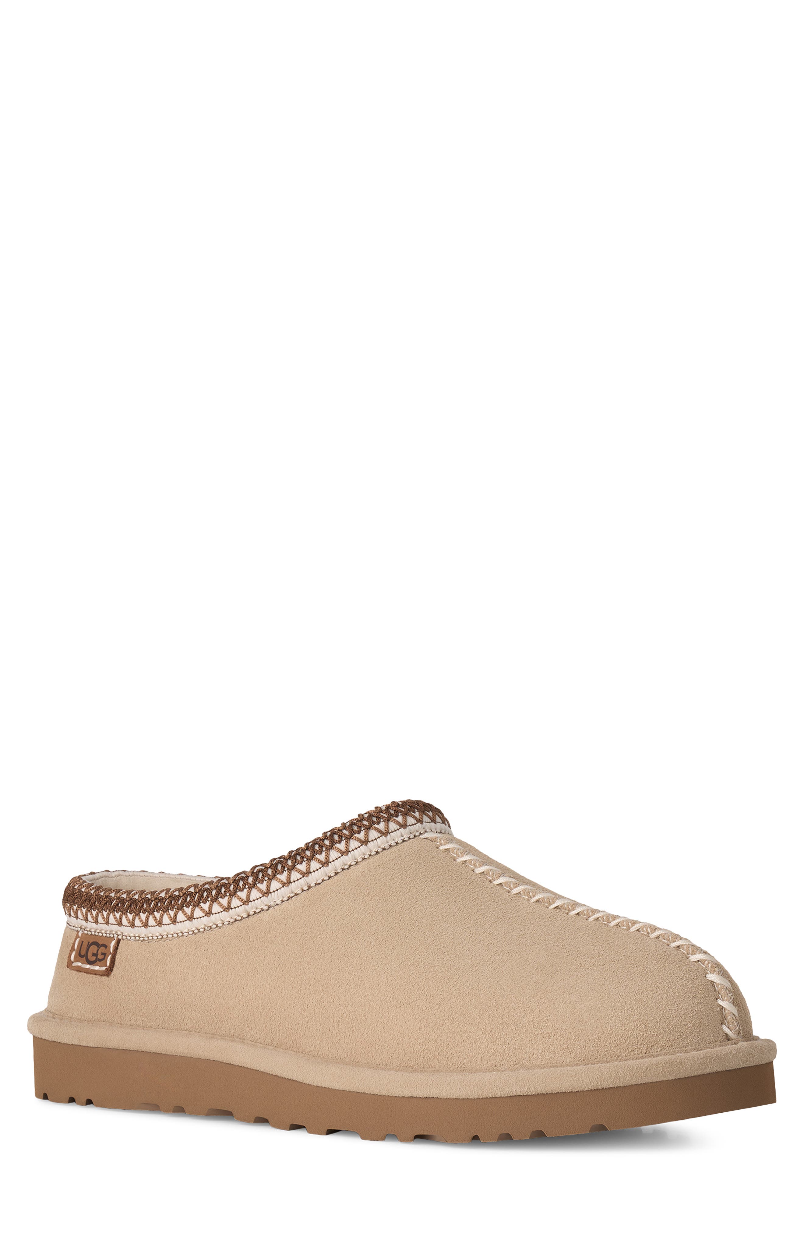 Tasman Stitched Slipper, Main, color, SAND