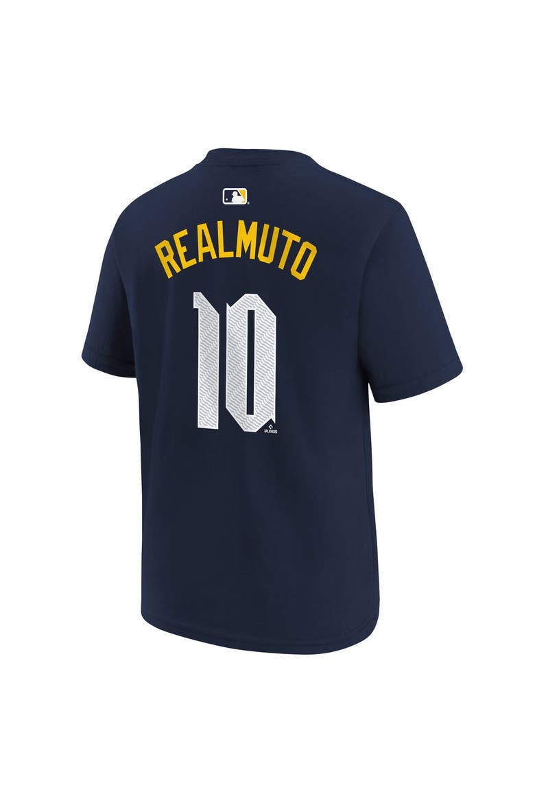 Youth Nike J.T. Realmuto Navy Philadelphia Phillies City Connect Name & Number T-Shirt, Alternate, color, Navy