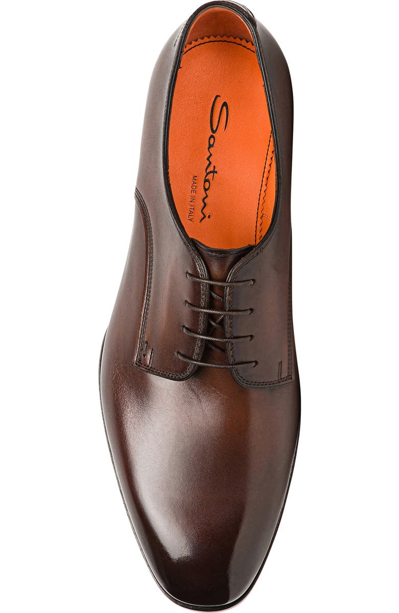 Santoni Archer Derby, Alternate, color, Dark Brown