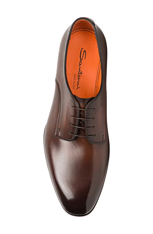 Santoni Archer Derby In Dark Brown