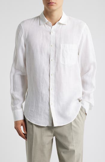 Nordstrom Linen Button-up Shirt In White