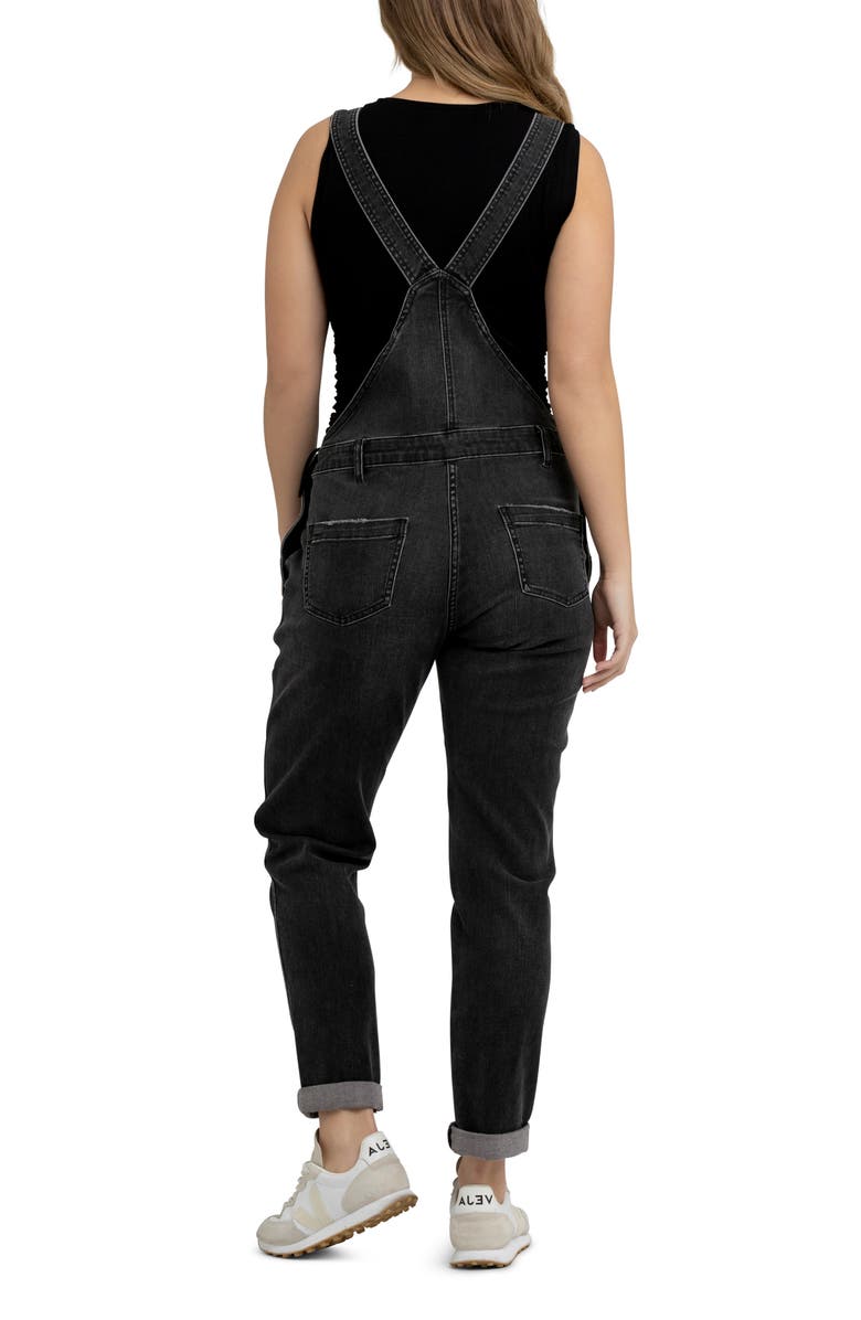 Ripe Maternity Denim Overalls, Alternate, color, Black