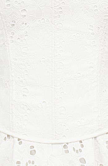Elara Lace Back Broderie Anglais Minidress