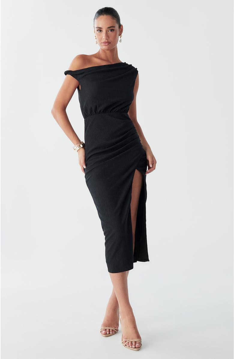 BWLDR Ash Midi Dress, Alternate, color, Black