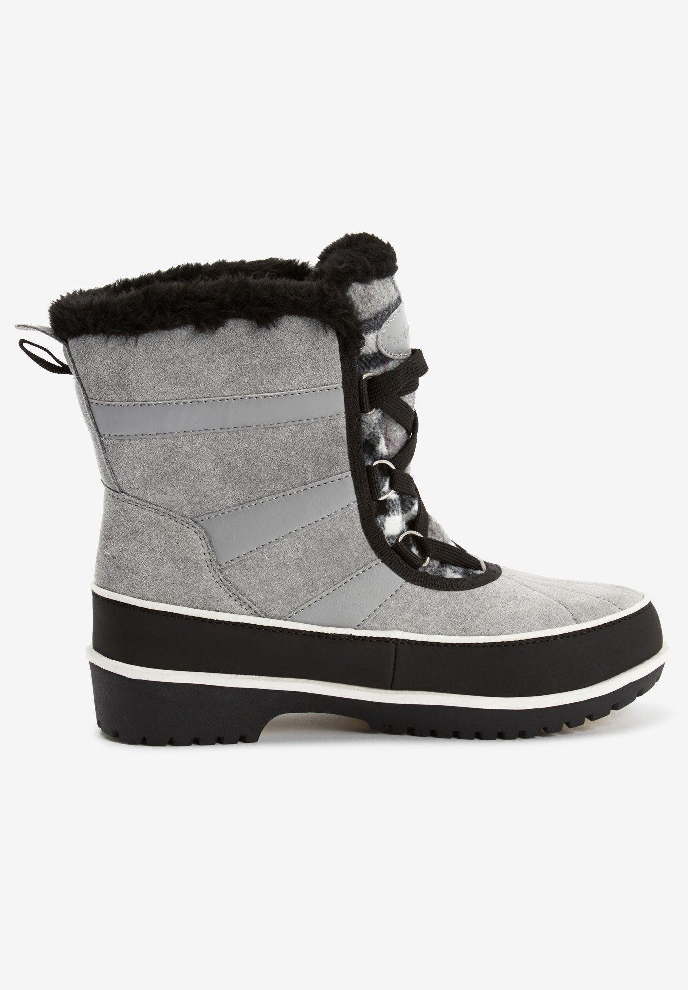 The Brienne Waterproof Boot, Alternate, color, GREY PLAID