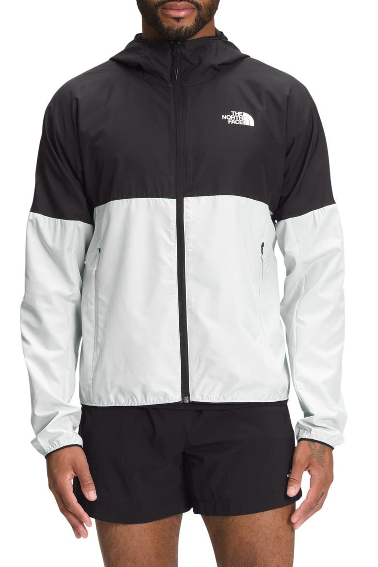 Flyweight Wind Resistant Zip Hoodie, Main, color, TNF BLACK/ TIN GREY
