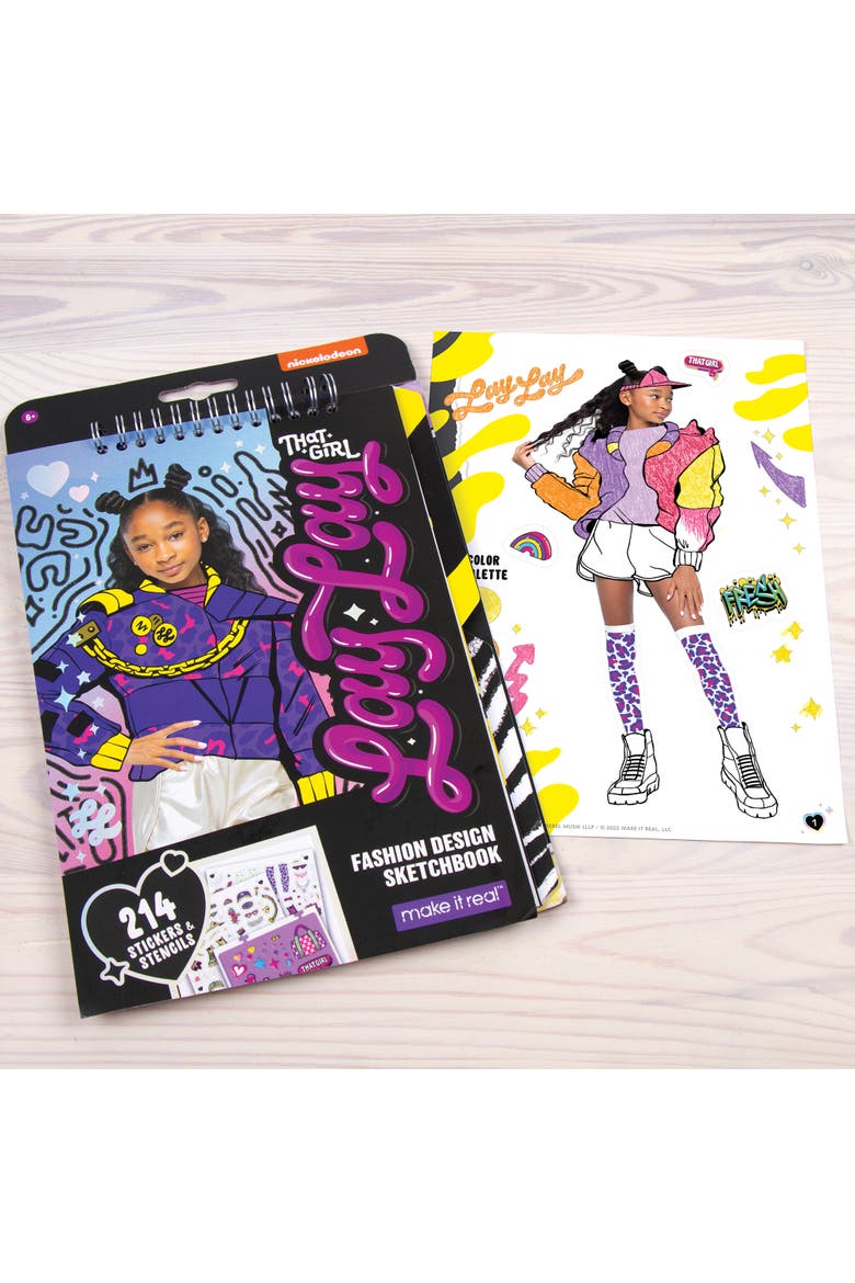Make It Real That Girl Lay Lay Fashion Design Sketchbook Kit, Alternate, color, Multicolored