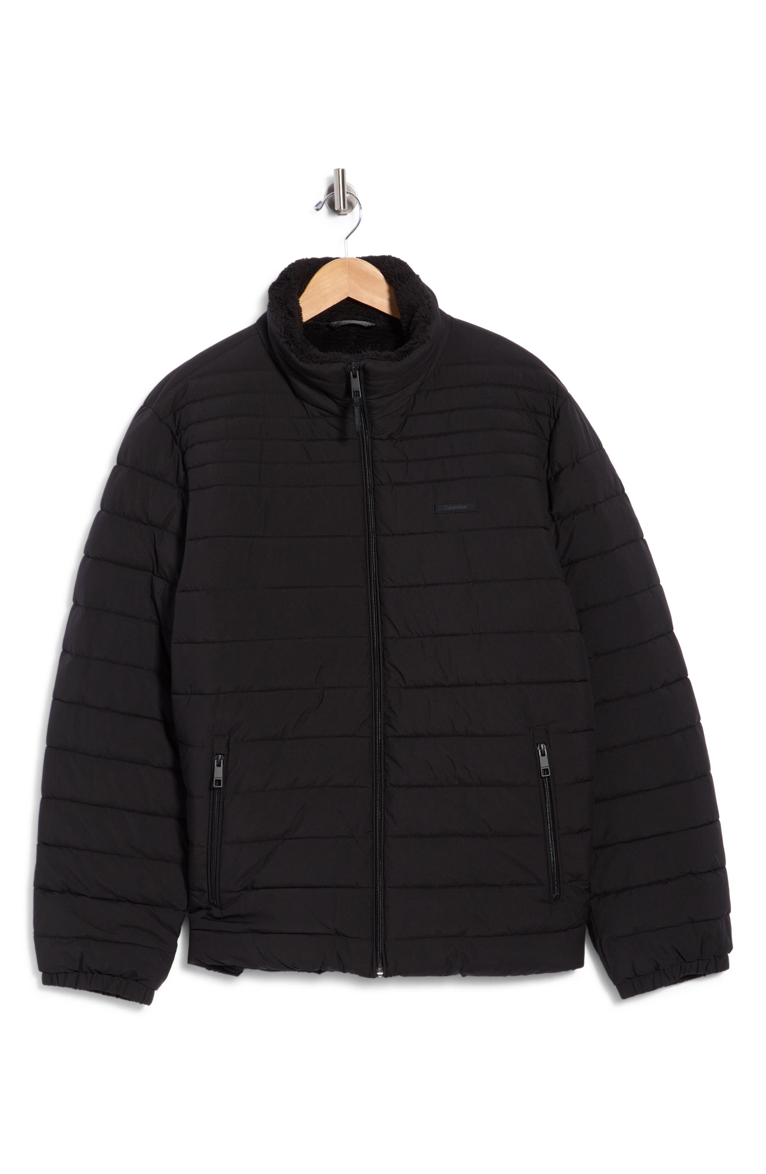 Stretch Faux Fur Lined Puffer Jacket