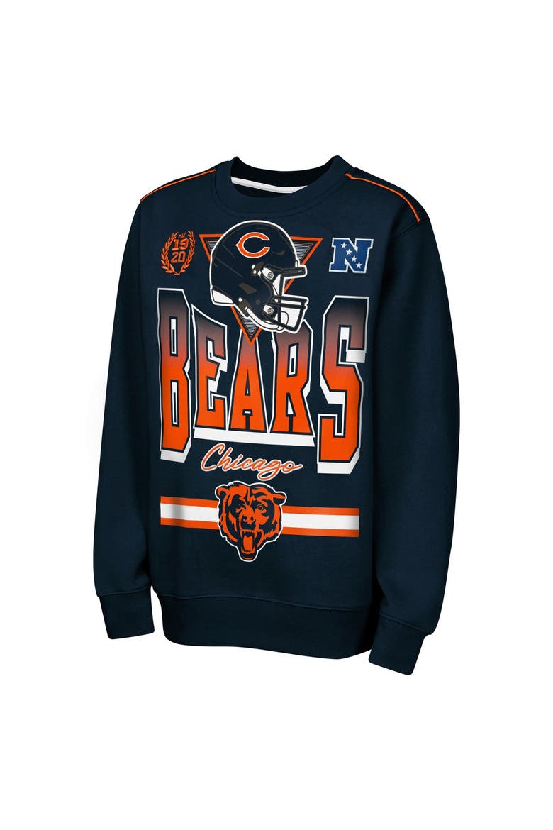 Youth Outerstuff  Navy Chicago Bears Run & Gun Fleece Sweatshirt, Alternate, color, Navy