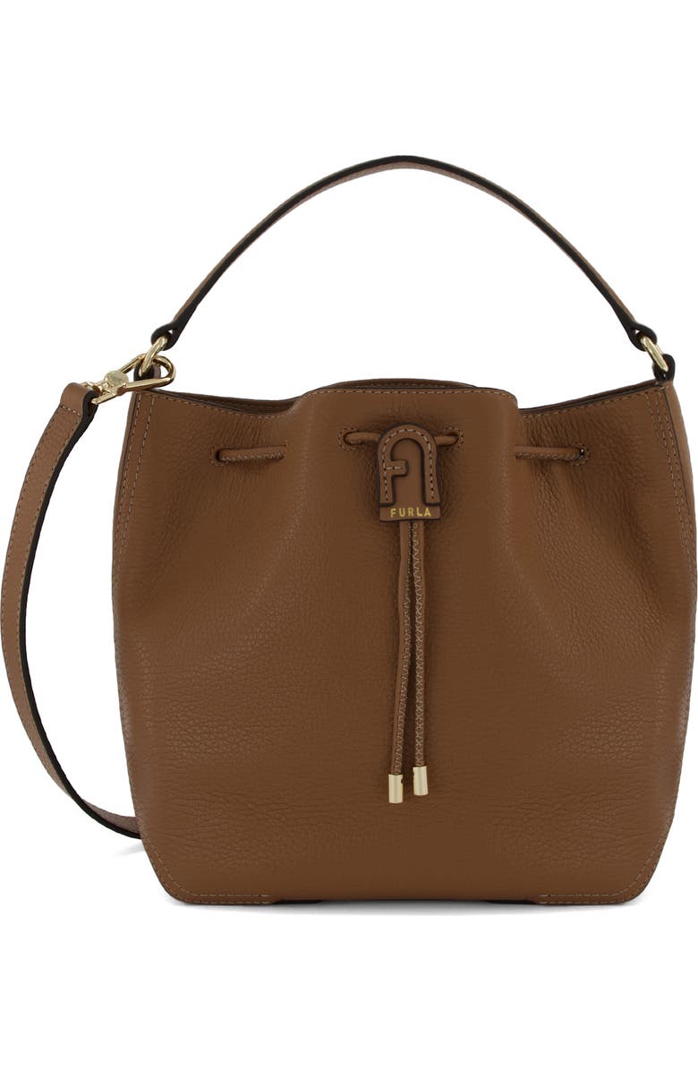 Furla Atena Leather Bucket Bag, Main, color,