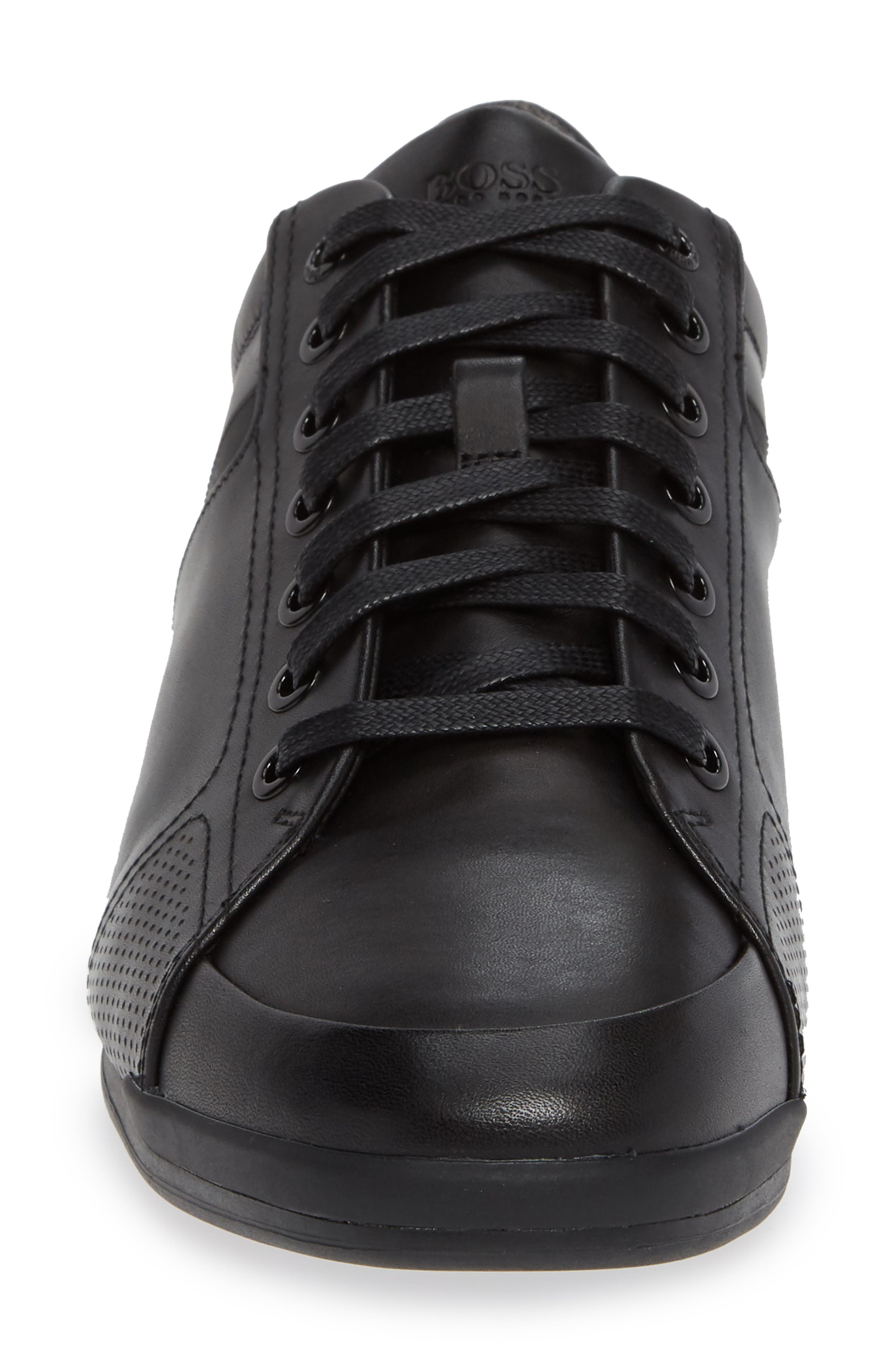 Saturn Low Top Sneaker, Alternate, color, BLACK/BLACK LEATHER
