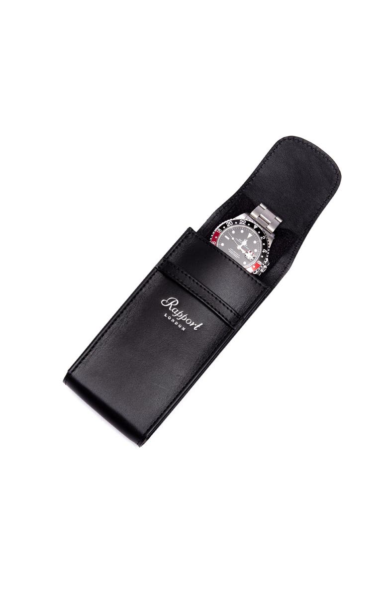 Rapport London HYDE PARK WATCH POUCH, Alternate, color, Black