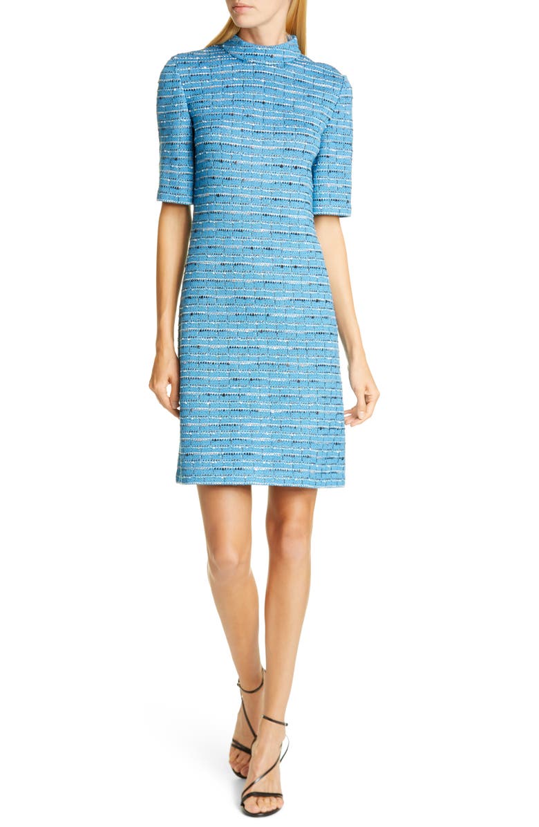 St. John Collection Artisanal Space Dye Stripe Knit Dress, Main, color,