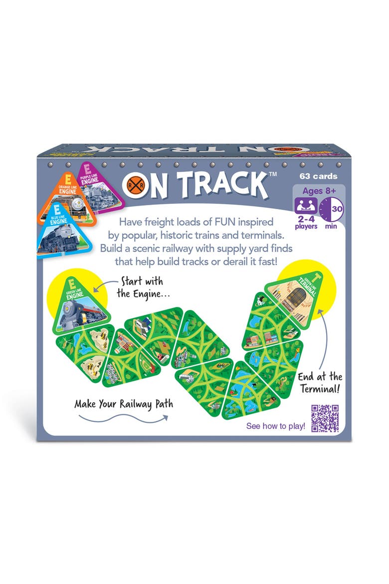 ON TRACK Three Corner Card Game, Alternate, color, Multicolored