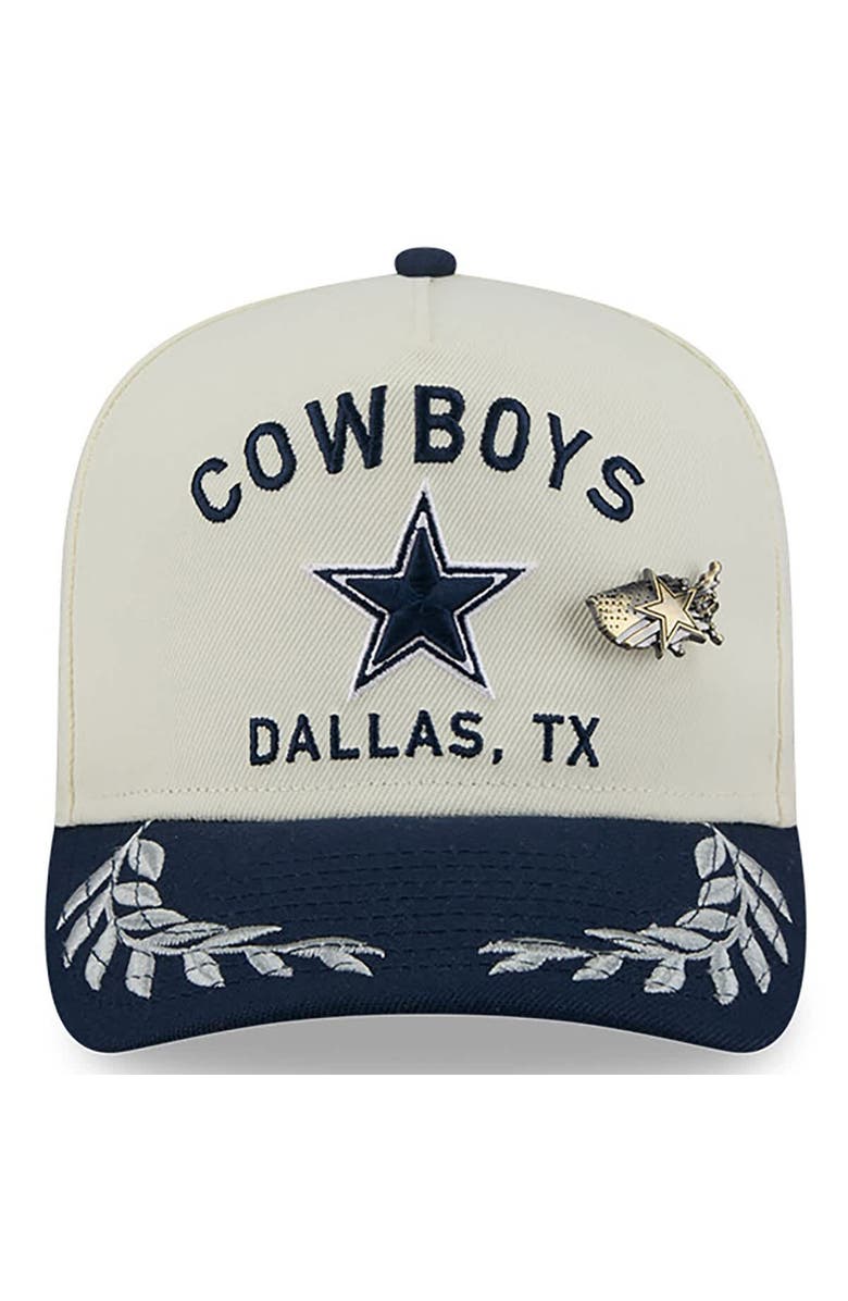 New Era Men
s New Era Cream/Navy Dallas Cowboys 2025 NFL Draft A-Frame 59FIFTY Fitted Hat, Alternate, color, Cream
