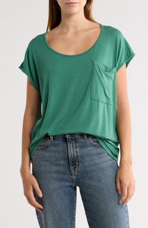 Round Neck Dolman Sleeve Top