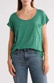 GO COUTURE Round Neck Dolman Sleeve Top