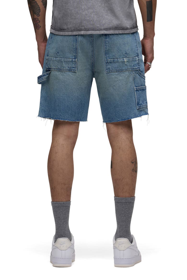 Cutoff Denim Carpenter Shorts, Alternate, color, IRVINE