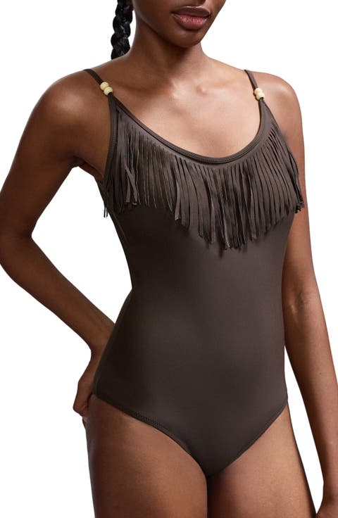 Fringe One-Piece Swimsuit