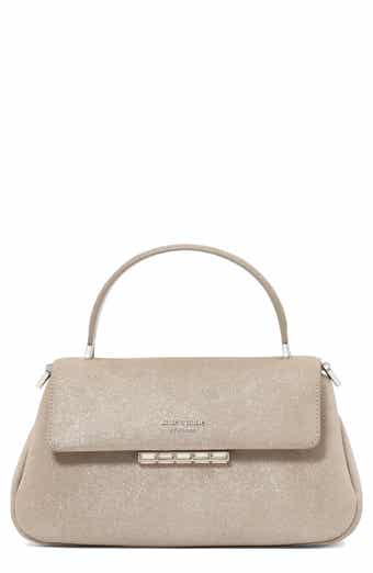 Kate Spade New York small grace glitter suede top handle bag