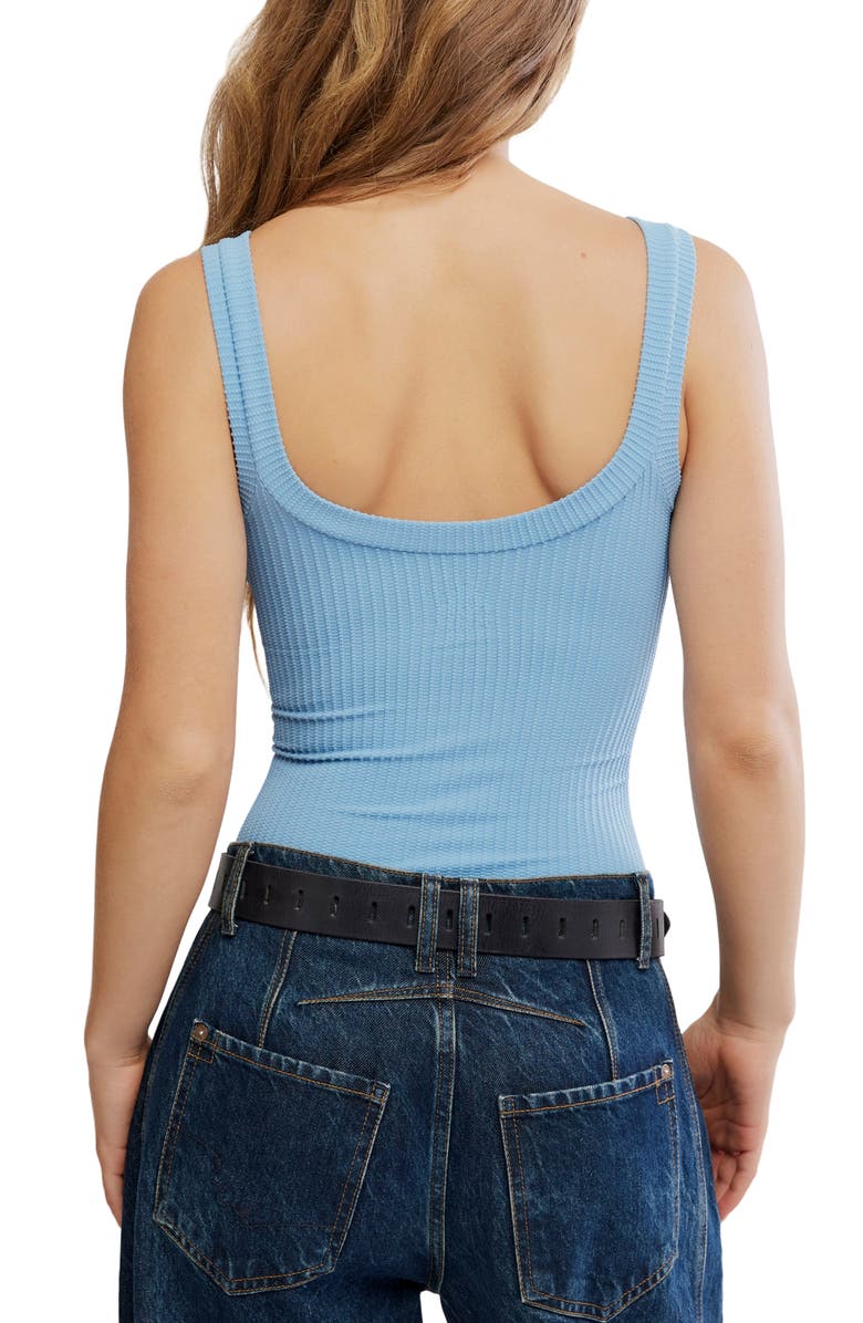 Free People Clean Slate Henley Tank, Alternate, color, Blissful Blue