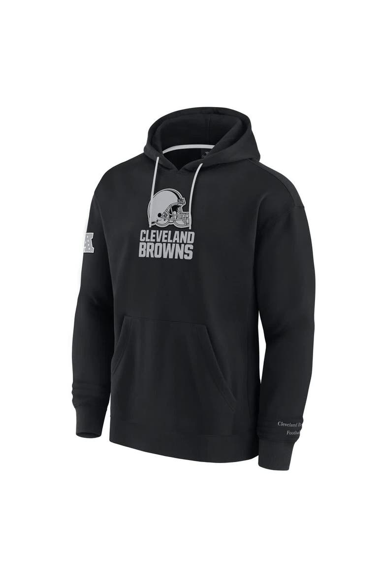 Men's Fanatics Black Cleveland Browns Elements Pace Fleece Pullover Hoodie, Alternate, color, Black