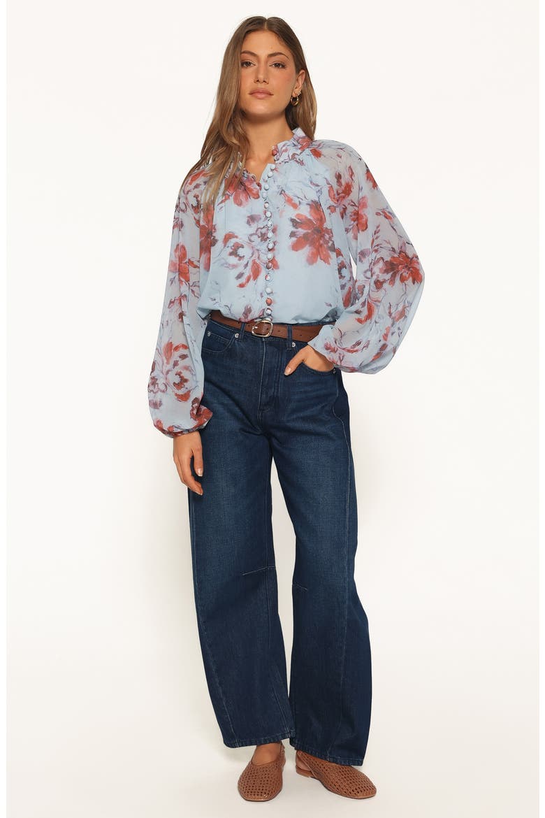 Marni Floral Button Front Blouse, Alternate, color, WHITE MULTI FLORAL