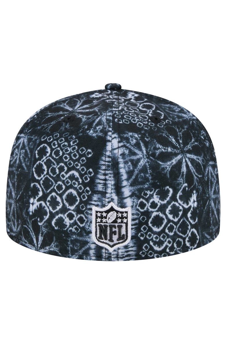 New Era Men's New Era Black Las Vegas Raiders Shibori 59FIFTY Fitted Hat, Alternate, color, Black