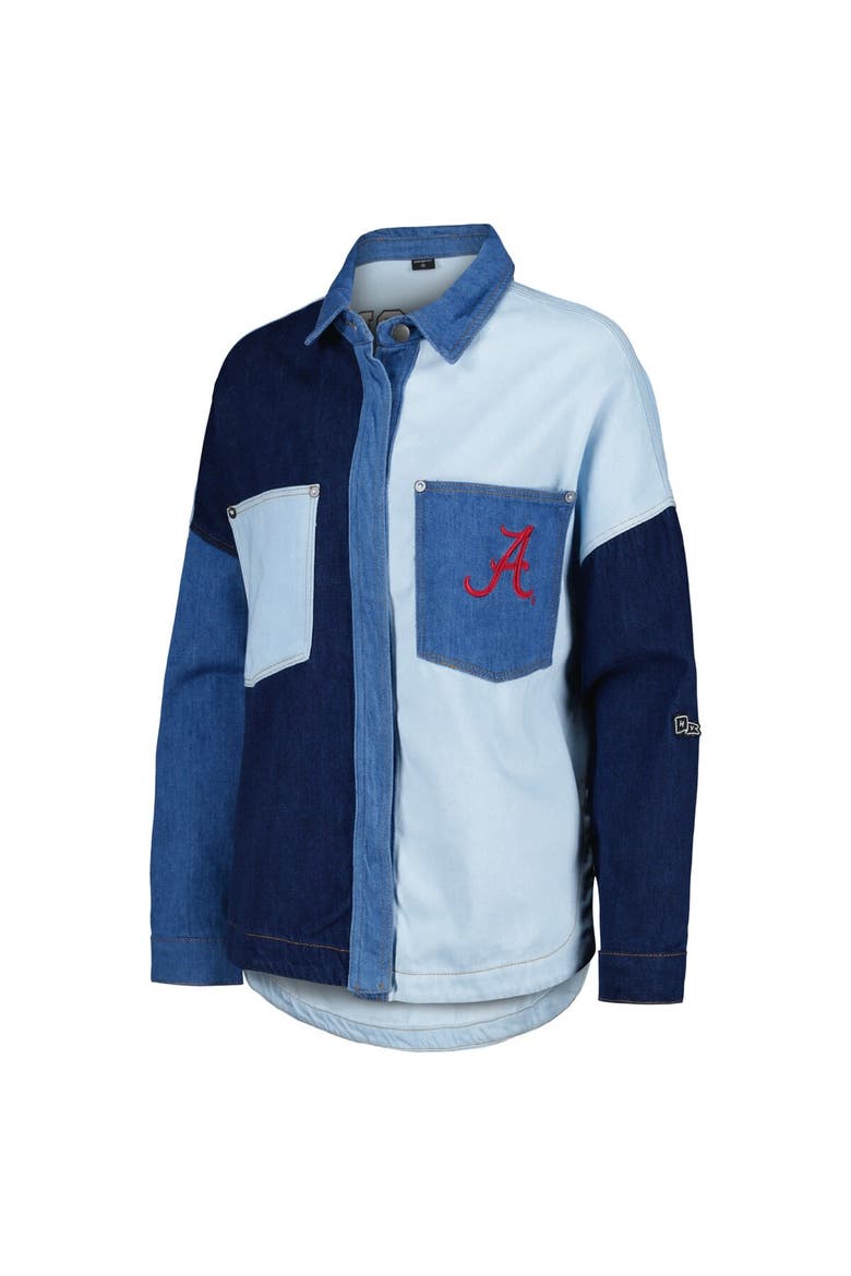 Women's Hype and Vice Denim Alabama Crimson Tide Multi-Hit Hometown Full-Snap Jacket, Alternate, color, Denim