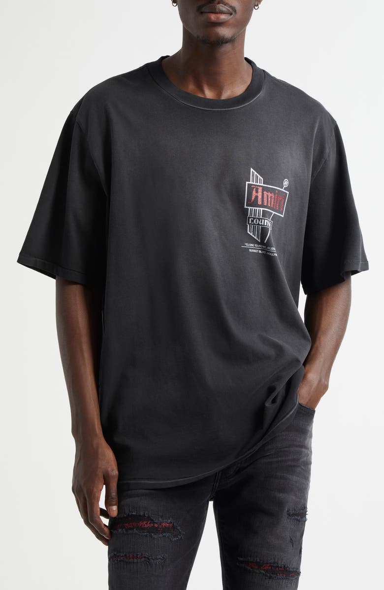 AMIRI Lounge Graphic T-Shirt, Main, color, Black
