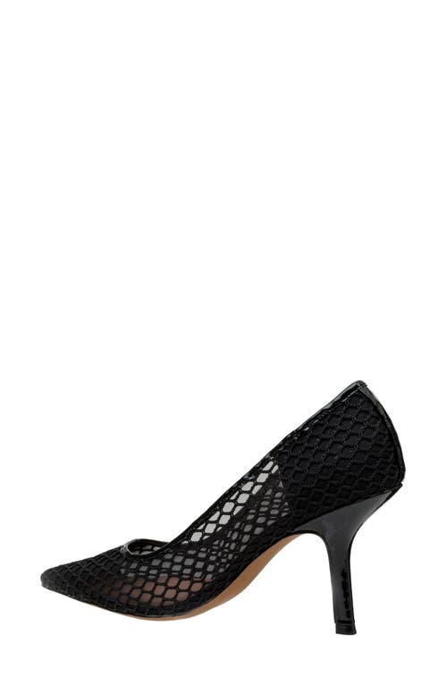 Linea Paolo Mesh Pointed Toe Pump In Black