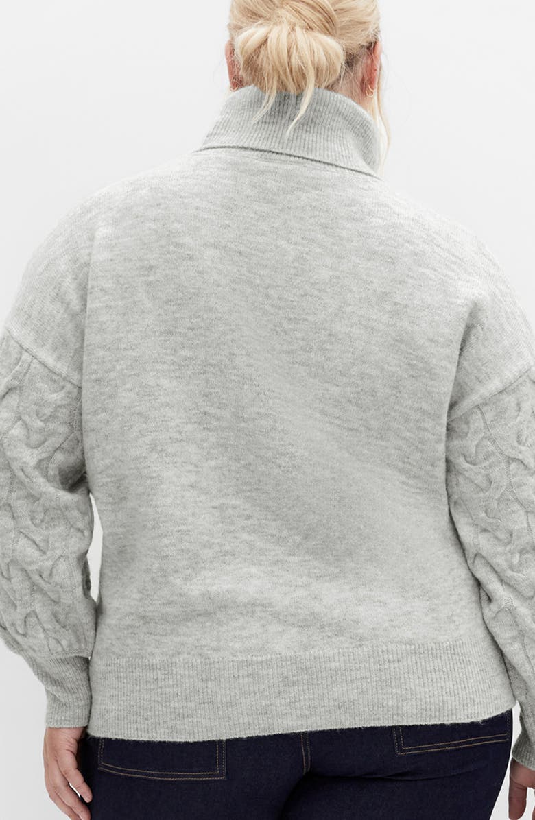 City Chic Kaliyah Turtleneck Sweater, Alternate, color, Grey