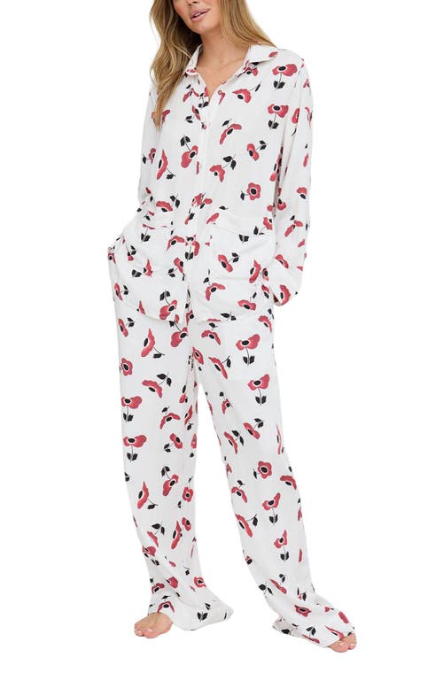 Lily And Lionel London Evie Long Sleeve Print Pajama Set In Multi