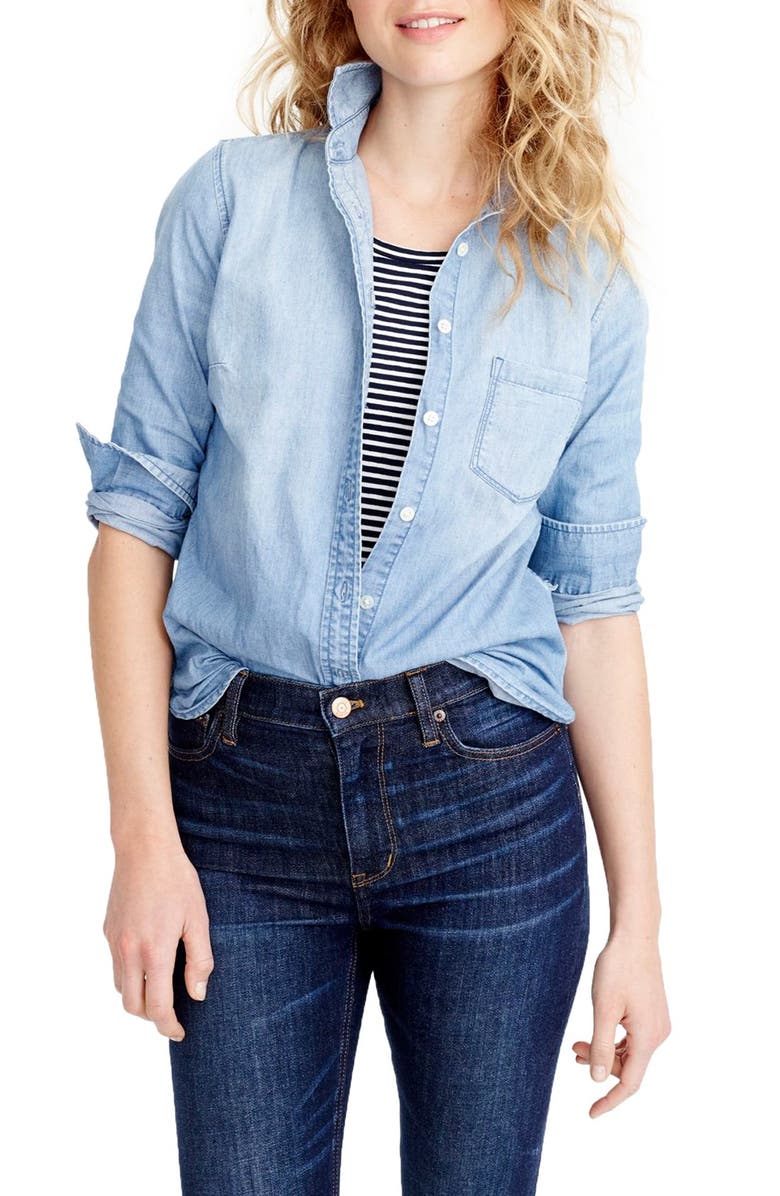J.CREW FACTORY J.Crew Always Chambray Shirt, Main, color,