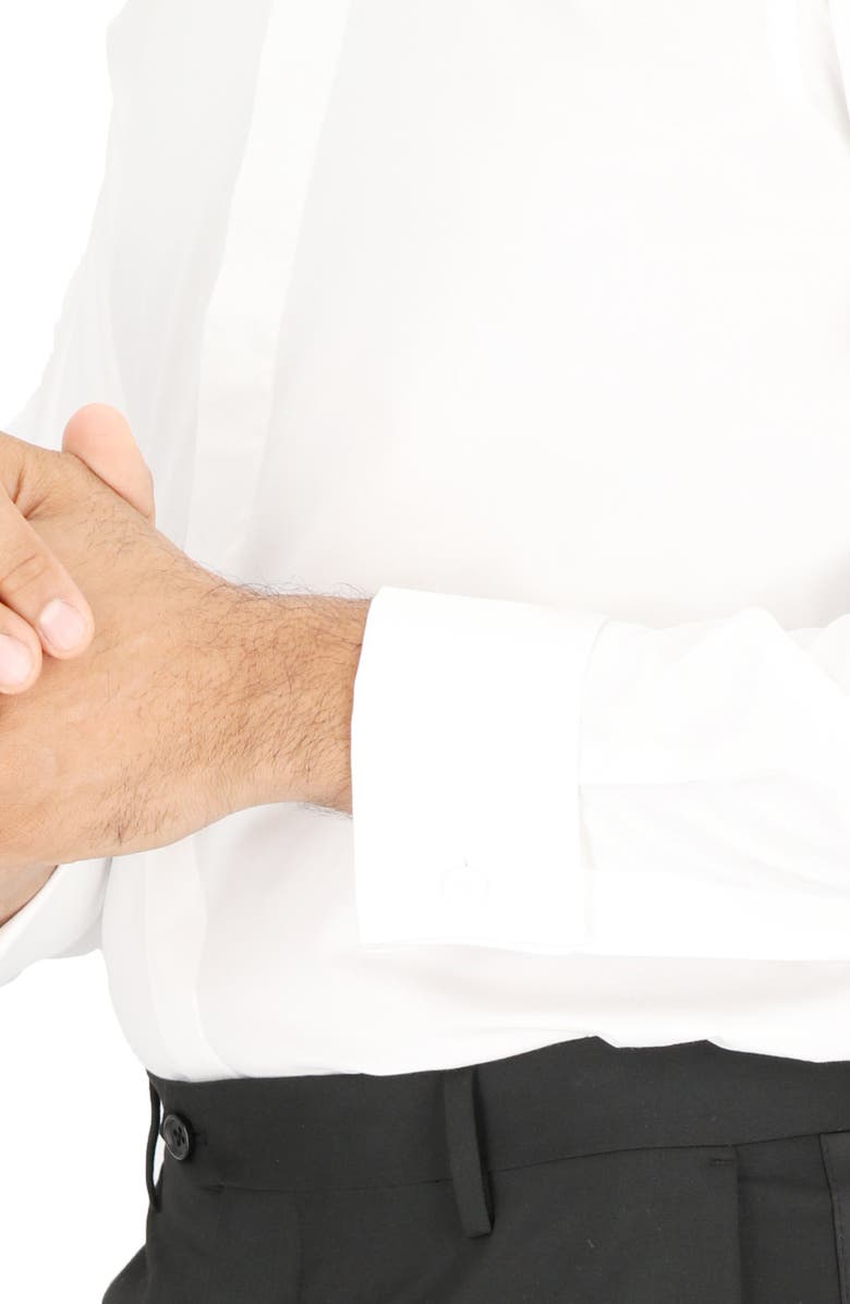 Scotch & Soda Modern Fit Tuxedo Shirt, Alternate, color, White