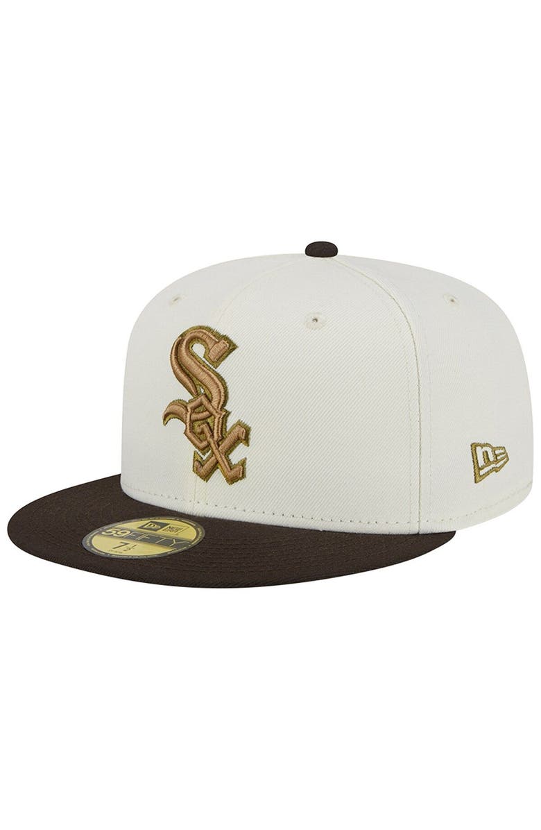 New Era Men's New Era White/Brown Chicago White Sox 95th Team Anniversary 59FIFTY Fitted Hat, Alternate, color, 