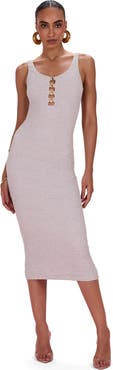 PatBO Silversand Knit Midi Dress