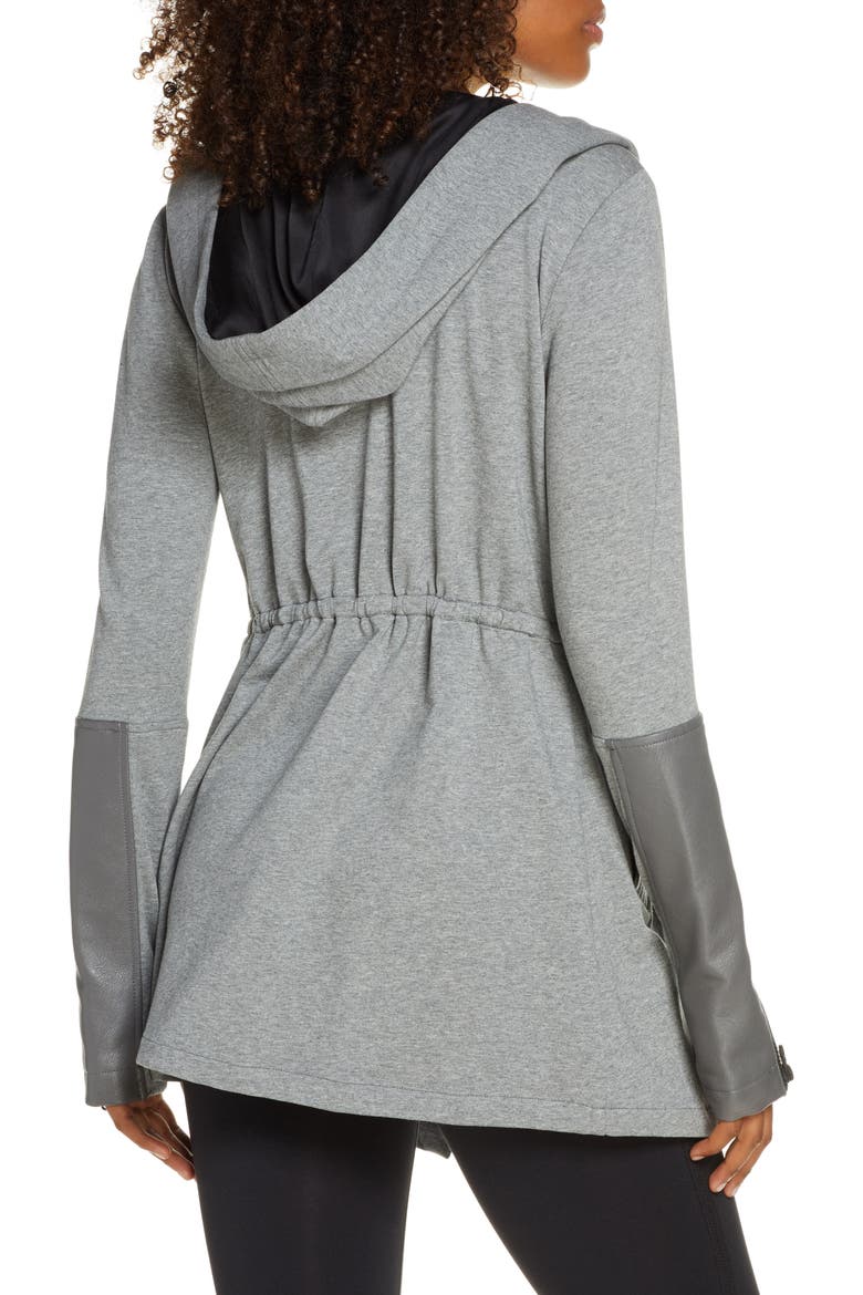 Traveler Wrap Jacket, Alternate, color, CHARCOAL HEATHER