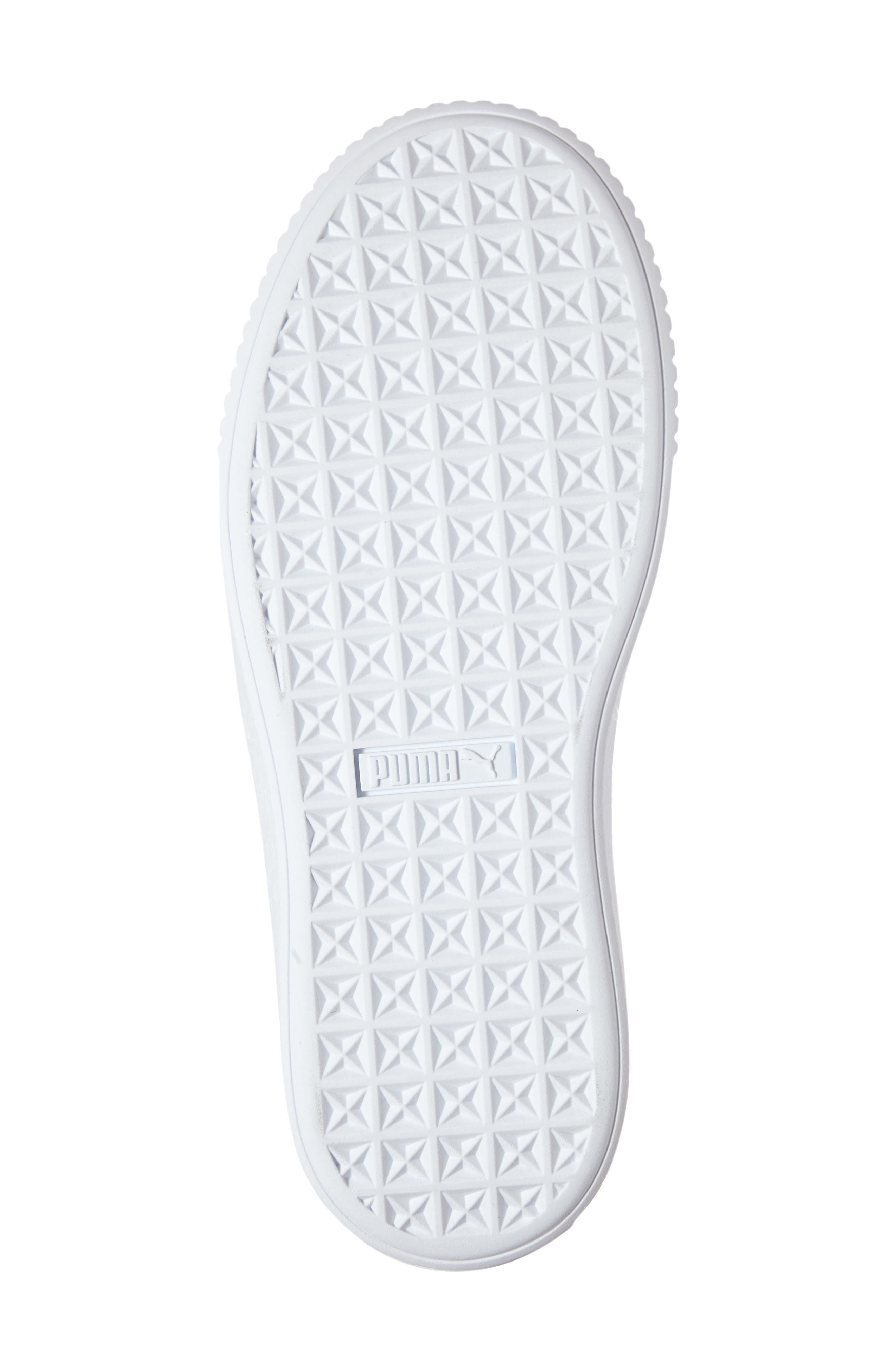 Basket Platform Sneaker, Alternate, color, WHITE/ TEAM GOLD