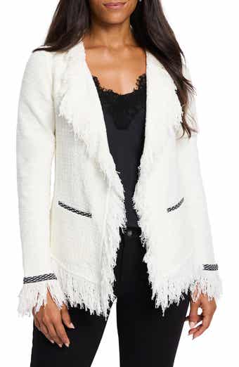 NIC+ZOE Fringe Mix Statement Knit Jacket