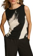 Donna Karan New York Print Sleeveless Knit Top